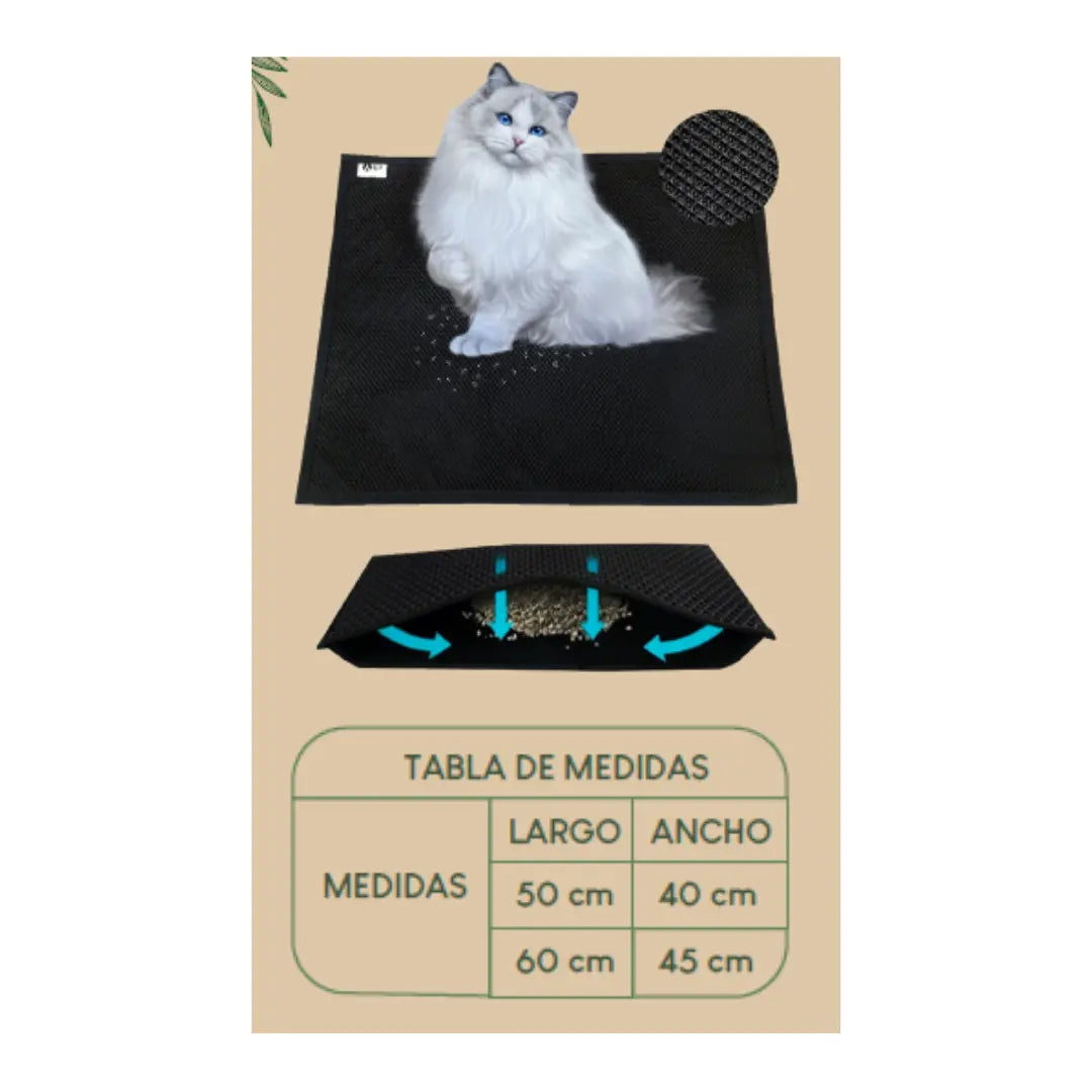 MICHIRUG - Tapete recolector de arena de gato + obsequio